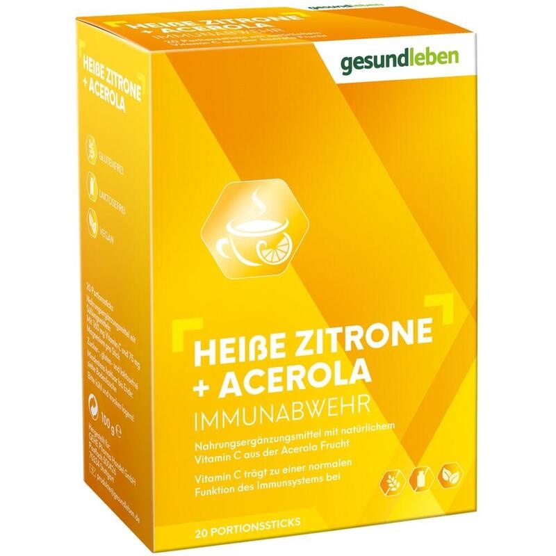 GESUND LEBEN heiße Zitrone+Acerola Pulver