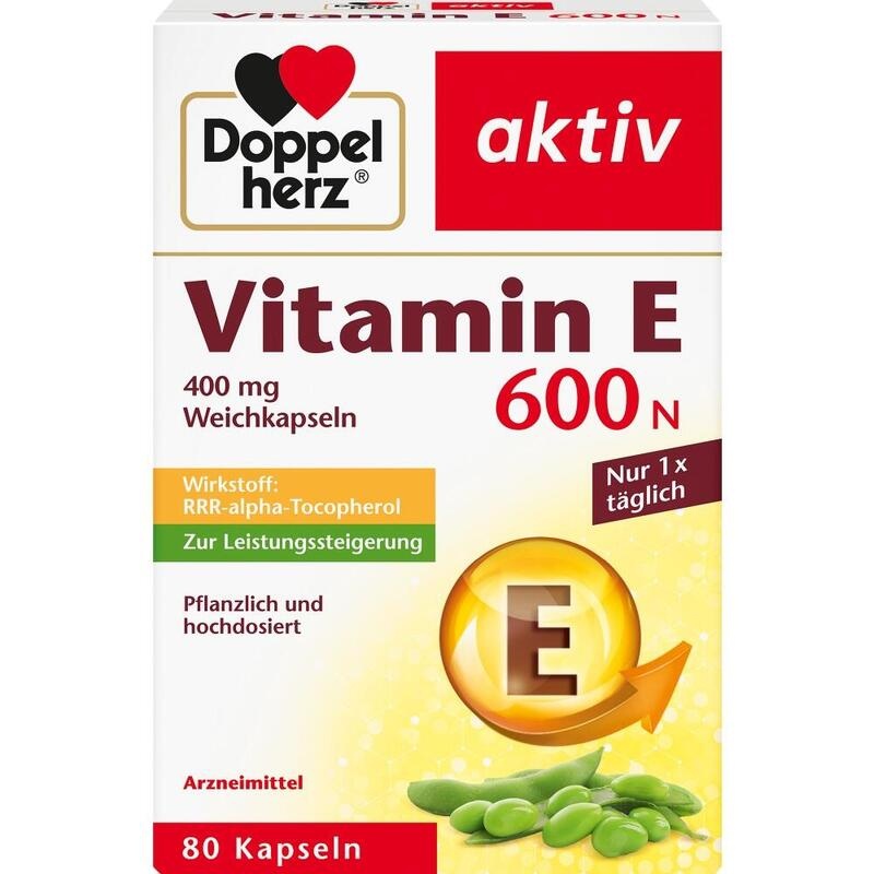 DOPPELHERZ Vitamin E 600 N Weichkapseln