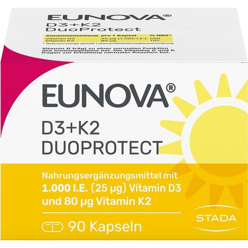 EUNOVA DuoProtect D3+K2 1000 I.E./80 μg Kapseln