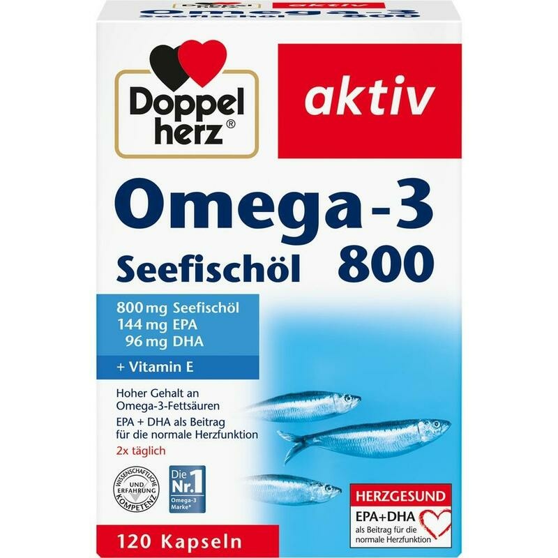 DOPPELHERZ Omega-3 Seefischöl 800 aktiv Kapseln