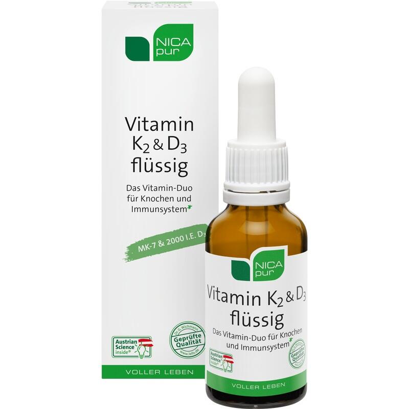 NICAPUR Vitamin K2 & D3 flüssig
