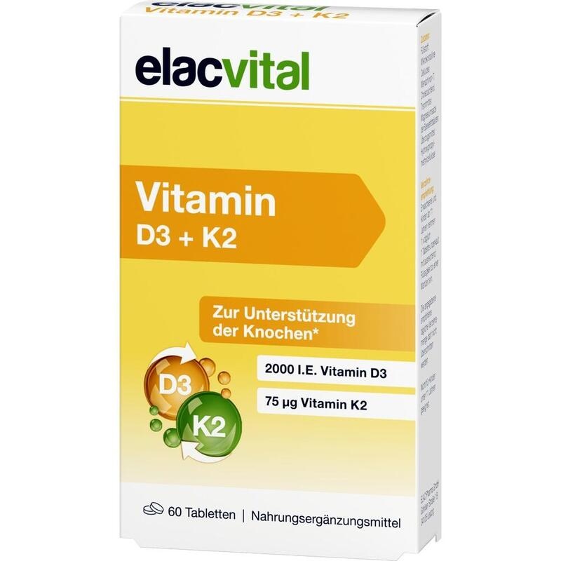 ELACVITAL Vitamin D3+K2 Tabletten